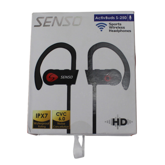 Senso ActivBuds S-250 Black HD Sound Headphones EMPTY BOX ONLY - Picture 1 of 12